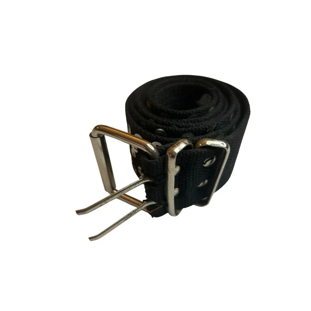 Black Sequin Indie Sleaze 90s Mall Rat Belt Y2K Emo Glam Grunge Canvas EUC 45